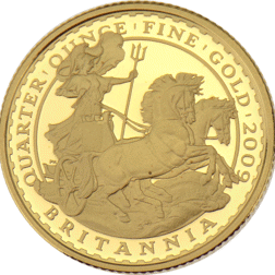 Pre-Owned 2009 UK Britannia 1/4oz Proof Gold Coin
