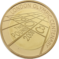 Pre-Owned 1908 - 2008 UK 4th Olympiad London £2 Gold Proof Coin