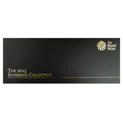 Pre-Owned 2013 UK Full, Half, and Quarter Sovereign Proof Gold 3-Coin Collection