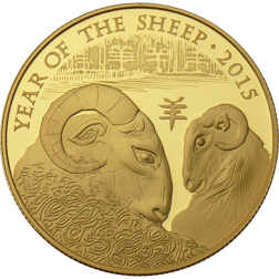 Pre-Owned 2015 UK Lunar Sheep 1oz Gold Proof Coin