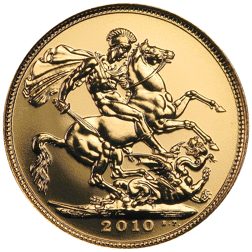 Pre-Owned 2010 UK Full Sovereign Gold Coin - Carded
