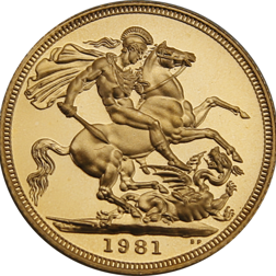 Pre-Owned 1981 UK Full Sovereign Proof Gold Coin