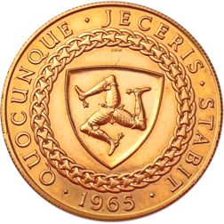 Pre-Owned 1965 Isle of Man Bicentenary of the Revestment Act Full Sovereign Gold Coin