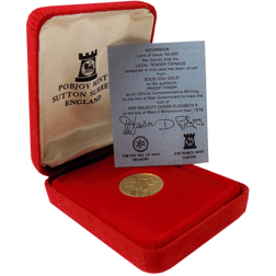 Pre-Owned 1979 Isle of Man Full Sovereign Proof Gold Coin