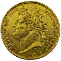 Pre-Owned 1821 George IV Laureate Head Full Sovereign