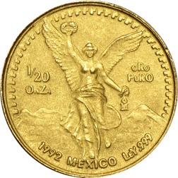 Pre-Owned 1992 Mexican Libertad 1/20oz Gold Coin