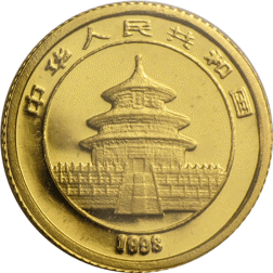 Pre-Owned 1998 Chinese Panda 1/20oz Gold Coin