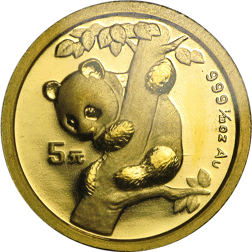 Pre-Owned 1996 Chinese Panda 1/20oz Gold Coin