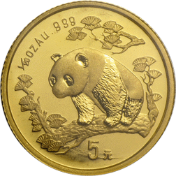 Pre-Owned 1997 Chinese Panda 1/20oz Gold Coin