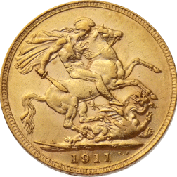 Pre-Owned UK Edward VII & George V Full Sovereign Portrait Gold 2-Coin Set