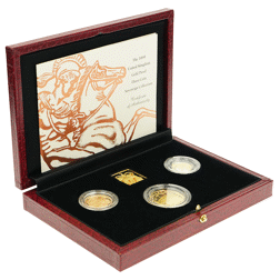 Pre-Owned 1999 UK Double, Full, and Half Sovereign Proof Gold 3-Coin Set