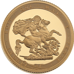 Pre-Owned 2017 UK Full Sovereign Piedfort Proof Gold Coin