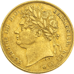 Pre-Owned 1822 George IV Laureate Head Full Sovereign