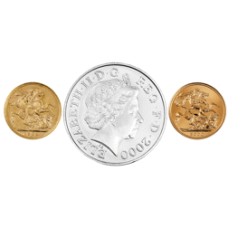 Pre-Owned 2000 UK Queen Mother Royal Birthday Gold and Silver 3-Coin Collection
