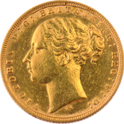 Pre-Owned 1876 Melbourne Victoria Young Head Full Sovereign with Box and Certificate