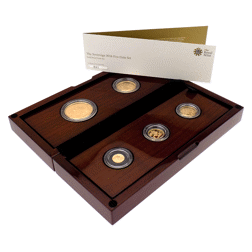 Pre-Owned 2016 UK Sovereign Gold Proof 5-Coin Set