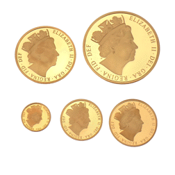 Pre-Owned 2016 UK Sovereign Gold Proof 5-Coin Set