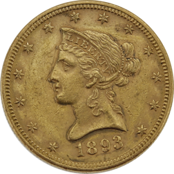 Pre-Owned 1893 USA $10 Eagle Gold Coin
