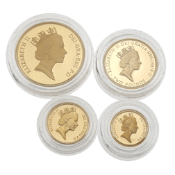 Pre-Owned 1994 UK Bank of England Sovereign Gold Proof 4-Coin Set