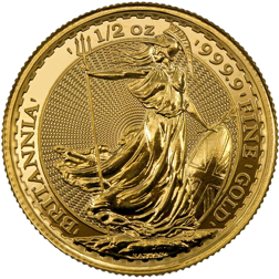 Pre-Owned Post 2012 UK Queen Elizabeth II Britannia 1/2oz Gold Coin - Mixed Dates