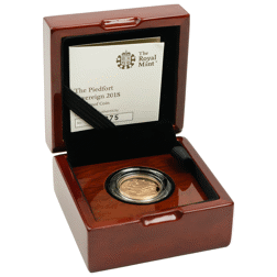 Pre-Owned 2018 UK Full Sovereign Piedfort Proof Gold Coin