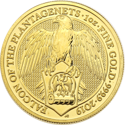 Pre-Owned 2019 UK Queen’s Beasts The Falcon of the Plantagenets 1oz Gold Coin