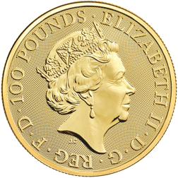 Pre-Owned 2018 UK Two Dragons 1oz Gold Coin