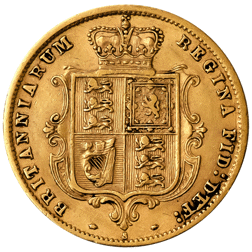 Pre-Owned 1879 Sydney Mint Victorian 'Shield' Half Sovereign Gold Coin