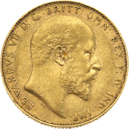 Pre-Owned 1910 Canadian Mint Edward VII Full Sovereign Gold Coin