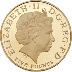 Pre-Owned 2005 UK Battle of Trafalgar Proof Design Crown Gold Coin
