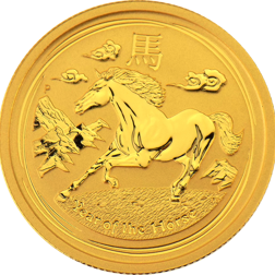 Pre-Owned 2014 Australian Lunar Horse 1/4oz Gold Coin
