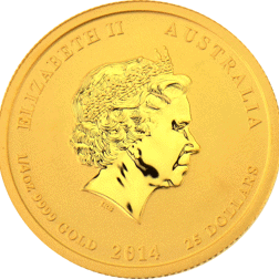 Pre-Owned 2014 Australian Lunar Horse 1/4oz Gold Coin