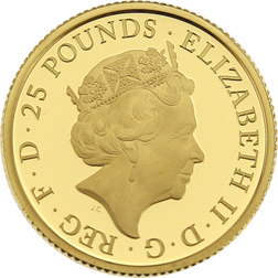 Pre-Owned 2017 UK Queen’s Beasts The Unicorn Of Scotland 1/4oz Proof Gold Coin