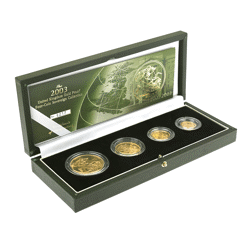 Pre-Owned 2003 UK Sovereign Gold Proof 4 Coin Collection