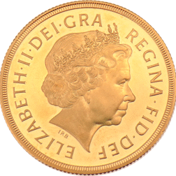 Pre-owned 2000 UK Double Sovereign Proof Design Gold Coin