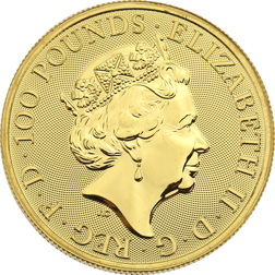 Pre-Owned 2019 UK Queen's Beasts Yale of Beaufort 1oz Gold Coin