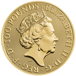 Pre-Owned 2019 UK Queen's Beasts Yale of Beaufort 1oz Gold Coin