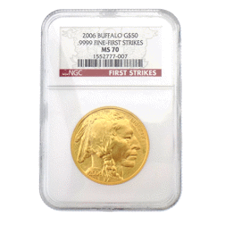 Pre-Owned 2006 USA Buffalo 1oz Gold Coin NGC Graded MS 70 - 1552777-007