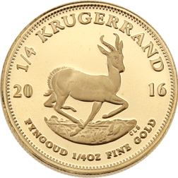 Pre-Owned 2016 South African Krugerrand 1/4oz Proof Gold Coin