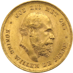 Pre-Owned 1875 Netherlands 10 Guilder Gold Coin