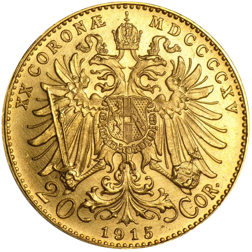 Pre-Owned 1915 Austrian Franz Joseph 20 Corona Gold Coin