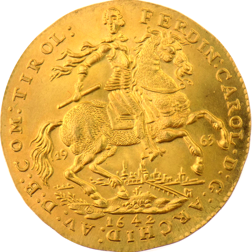 Pre-Owned 1963 Austrian 2 Ducat 1642 Restrike Gold Coin