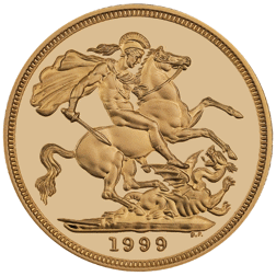 Pre-Owned 1999 UK Full Sovereign Proof Gold Coin