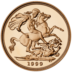Pre-Owned 1999 UK Full Sovereign Proof Gold Coin