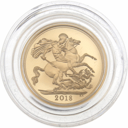 Pre-Owned 2018 UK 5th Birthday of HRH Prince George Full Sovereign Brilliant Uncirculated Gold Coin