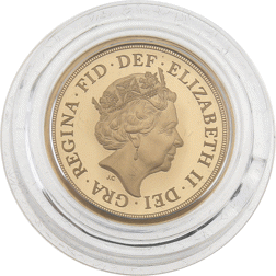 Pre-Owned 2018 UK 5th Birthday of HRH Prince George Full Sovereign Brilliant Uncirculated Gold Coin