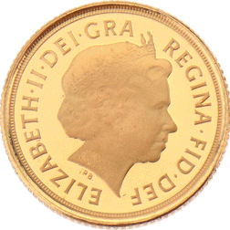 Pre-Owned 2014 UK Quarter Sovereign Proof Gold Coin