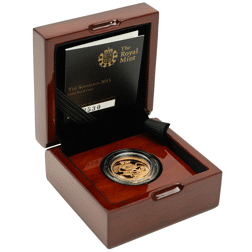 Pre-Owned 2015 UK 'Fourth Portrait' Full Sovereign Proof Gold Coin