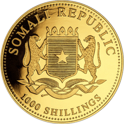Pre-Owned Somalian Elephant 1oz Gold Coin - Mixed Dates