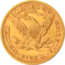 Pre-Owned 1880 USA Liberty Head Five Dollar Gold Coin